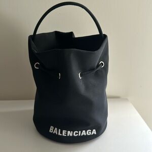 Balenciaga Wheel Drawstring Bucket Bag